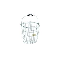 Nantucket Bike Basket Co. Surfside Rear Wire Pannier Bag with Hooks, White