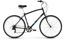 Raleigh Detour 1 Comfort Bike, 19″ /Lg Frame, Black, 19″ / Large