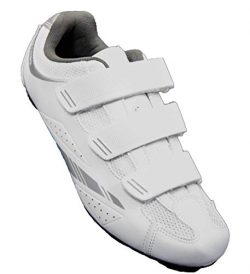 Tommaso Pista Women’s Road Bike Cycling Spin Shoe Dual Cleat Compatibility – White/S ...