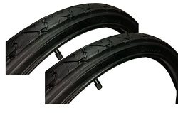 2 PACK – Tires & BONUS Tubes Included – Kenda K838 Slick Wire Bead Bicycle Tire, ...