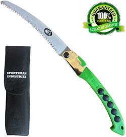 SPORTSMAN FOLDING HAND SAW – 10 Inch Long CURVED BLADE & Nylon Sheath 5yr Guarantee Be ...