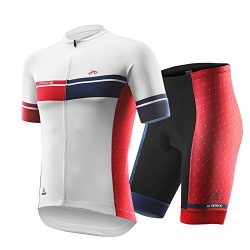 INBIKE Men’s Summer Breathable Cycling Jersey and 3D Silicone Padded Shorts Set Outfit