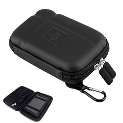 5 Inch Hard Carrying Case Portable Hard Drive Case Hard GPS Bag with USB Cable Car Charger Mesh  ...