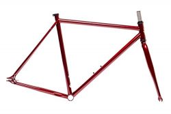 State Bicycle Fixed Gear/Fixie Single Speed Chromoly Frame (Ashton Crimson Red, 52cm) Fork Set