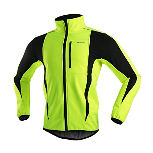ARSUXEO Winter Warm UP Thermal Softshell Cycling Jacket Windproof Waterproof Bicycle MTB Mountai ...