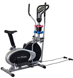 Body Xtreme Fitness 4-in-1 Elliptical Trainer Exercise Bike, Home Gym Equipment, Compact Design, ...