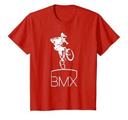 Kids Bmx T-Shirt Cool Bike Bicycle Motocross Jersey Gift Top Tee 8 Red