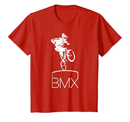 Kids Bmx T-Shirt Cool Bike Bicycle Motocross Jersey Gift Top Tee 8 Red