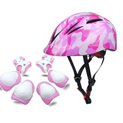 Atphfety Kids Sports Protective Gear Set, Boys Girls Cycling Helmet with Knee&Elbow Pads and ...