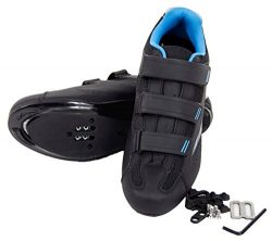 Tommaso Pista Women’s Spin Class Ready Cycling Shoe – Black/Blue – SPD – 41