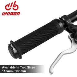 LYCAON Bike Grips Two Sizes Options 115mm / 130mm Anti-Slip Soft TPR Rubber Double Locking Grips ...