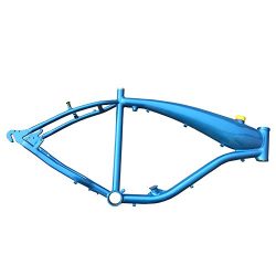 dolphin1986 Reinforced Motorized Gas Bicycle Frame w/2.4L Gas Tank- – Blue-gas motorized b ...