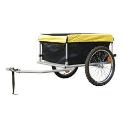 Daonanba Bike On-wheel Trailer with Cover 4.9 Cubic Feet Useful Cargo Transport Carrier