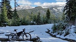 Home Comforts LAMINATED POSTER Blue Winter Landscape Cold Bike Mountains Snow Poster Print 24 ...