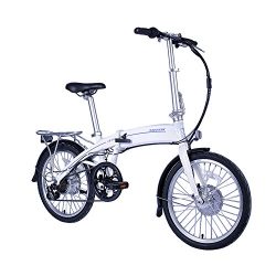 CS-240 Electric Bicycle for Sport, Commuter, Campus. 250W Folding Bike w/Removable 36V Battery,  ...