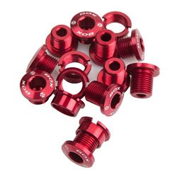 Box Components Spiral 7075 Alloy Chainring Bolts (15 Piece), Red