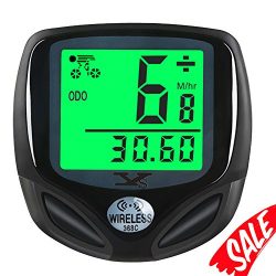 Bike Speedometer Waterproof Wireless Bicycle Bike Computer and Cycling Odometer with Automatic W ...