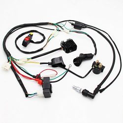 Complete Electrics Wiring Harness D8EA Spark Plug CDI Ignition Coil Kits For Chinese Dirt Bike 1 ...