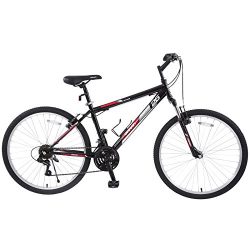 ORKAN 26″ MTB Mountain Bike 18 Speed Shimano Hybrid Suspension Black & Red