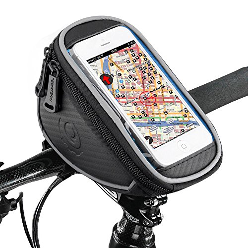 Bicycle phone bag, UBEGOOD Waterproof Bike Phone Mount Bag Bicycle Handbar Front Phone Frame Bag ...