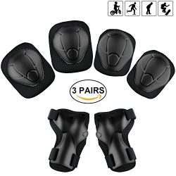 Kids Knee Protect Elbow Pads Wrist Guards Protective Gear Set for Bike Cycling Bicycle Adjustabl ...