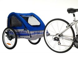 Pacific Cycle Schwinn Trailblazer Double Bicycle Trailer,Blue/Gray