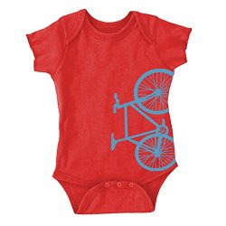 I Heart Analogue Fixed Gear Bicycle Fixie Bike Baby Onesie. Red. 18 Months