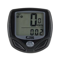 WOTOW Wireless Bike Computer, Large LCD Digital Display with Backlight Waterproof Bicycle Bike S ...