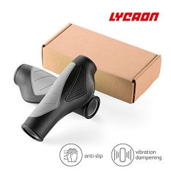 LYCAON Bike Grips by Bicycle Handlebar Grips with Solid & Extra-Thick Rubble, 5 Colour Optio ...