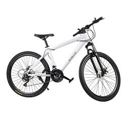 Belovedkai Mountain Bike 26″ Carbon Steel Frame 21 Speed Wheel Mountain Bike 26 Inch Racin ...