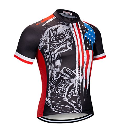 NASHRIO Men’s Cycling Jersey Short Sleeve Road Bike Biking Shirt Tops Bicycle Clothes R ...