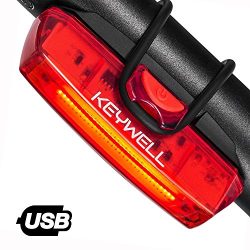 Bike Tail Light – Rear Bike Light USB Rechargeable Super Bright Led Red Bicycle Taillight  ...