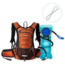 MIRACOL Insulated Hydration Backpack Pack with 2L BPA Free water bladder and Long Tube Brush, Ke ...