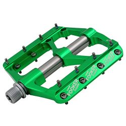 FOOKER MTB Bike Pedals Mountain Non-Slip Bike Pedals Platform Bicycle Flat Alloy Pedals 9/16R ...