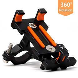 Sporcis Bike Phone Mount, Bicycle Motorcycle Handlebars Mobile Phone Holder with 360 ° Rotation  ...