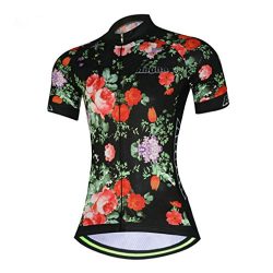 Womens Cycling Jersey Aogda Short Sleeve Bicycle Girls Bike Clothing Wear/Shirt D914 (A Shirt, M)