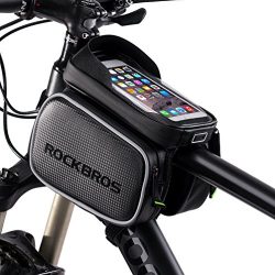 RockBros Bike Bag Waterproof Top Tube Phone Bag Front Frame Mountain Bicycle Touch Screen Cell P ...