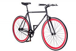 ACEGER 700C Single-speed Fixed Gear Urban Commuter Bike (Black, 58cm)