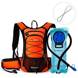 MIRACOL Insulated Hydration Backpack Pack with 2L BPA Free water bladder and Long Tube Brush, Ke ...