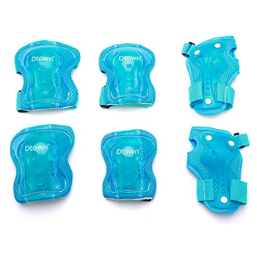 Dtown Kids Protective Gear Set for Skateboarding,Children Knee Elbow Wrist Pads for Roller Skati ...
