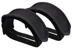 Honbay 2pcs Bike Pedal Straps Pedal Toe Clips Straps Tape for Fixed Gear Bike