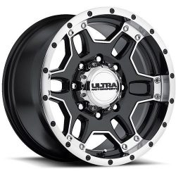 Ultra Wheel 178B Mongoose Matte Black Wheel (15×8″/5×4.5mm, -19 mm offset)