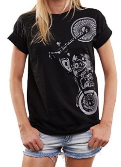 Motorbike Clothing Women – Oversized Biker T-Shirt – Motorcycle Plus Size Top Black  ...