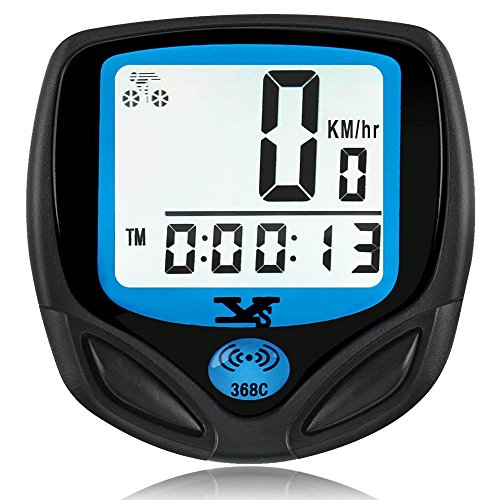 SY Bicycle Speedometer and Odometer Wireless Waterproof Cycle Bike Computer with Digital LCD Dis ...