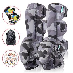 Innovative Soft Kids Knee and Elbow Pads Plus BONUS Bike Gloves | Toddler Protective Gear Set |  ...