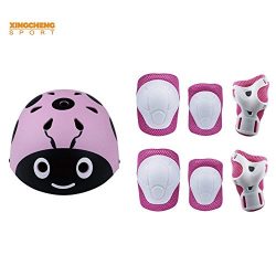 Kids Multi-Sport Helmet With Knee&Elbow Pads and Wrists 7 Pieces Kids Boys and Girls Outdoor ...