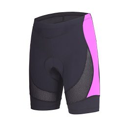 Beroy Womens Bike Shorts with 3D Gel Padded,CYCLING WOMEN’S SHORTS with Mesh, Dark Purple, ...