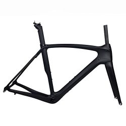 Fasteam UD Matt BB386 Carbon Frame for Road Bicycle with Full Carbon Fiber Fork (57CM)