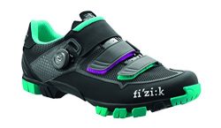 Fizik Women’s M6 Donna BOA Mountain Cycling Shoes, Black/Anthracite/Emerald Green, Size 41 ...