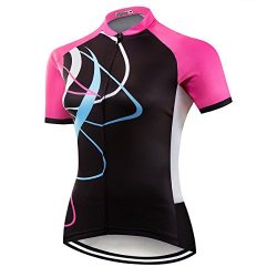 NASHRIO Women’s Cycling Jersey Short Sleeve Road Bike Biking Shirt Tops Bicycle Clothes &# ...
